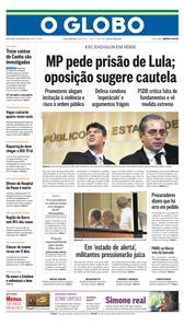 O Globo - 11/03/16 - Capa